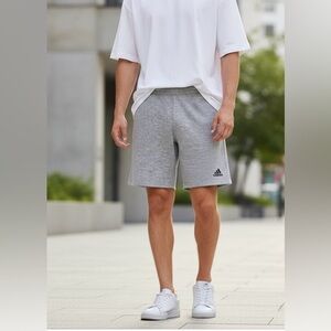 Boys Youth Adidas gray athletic shorts size l 14/16